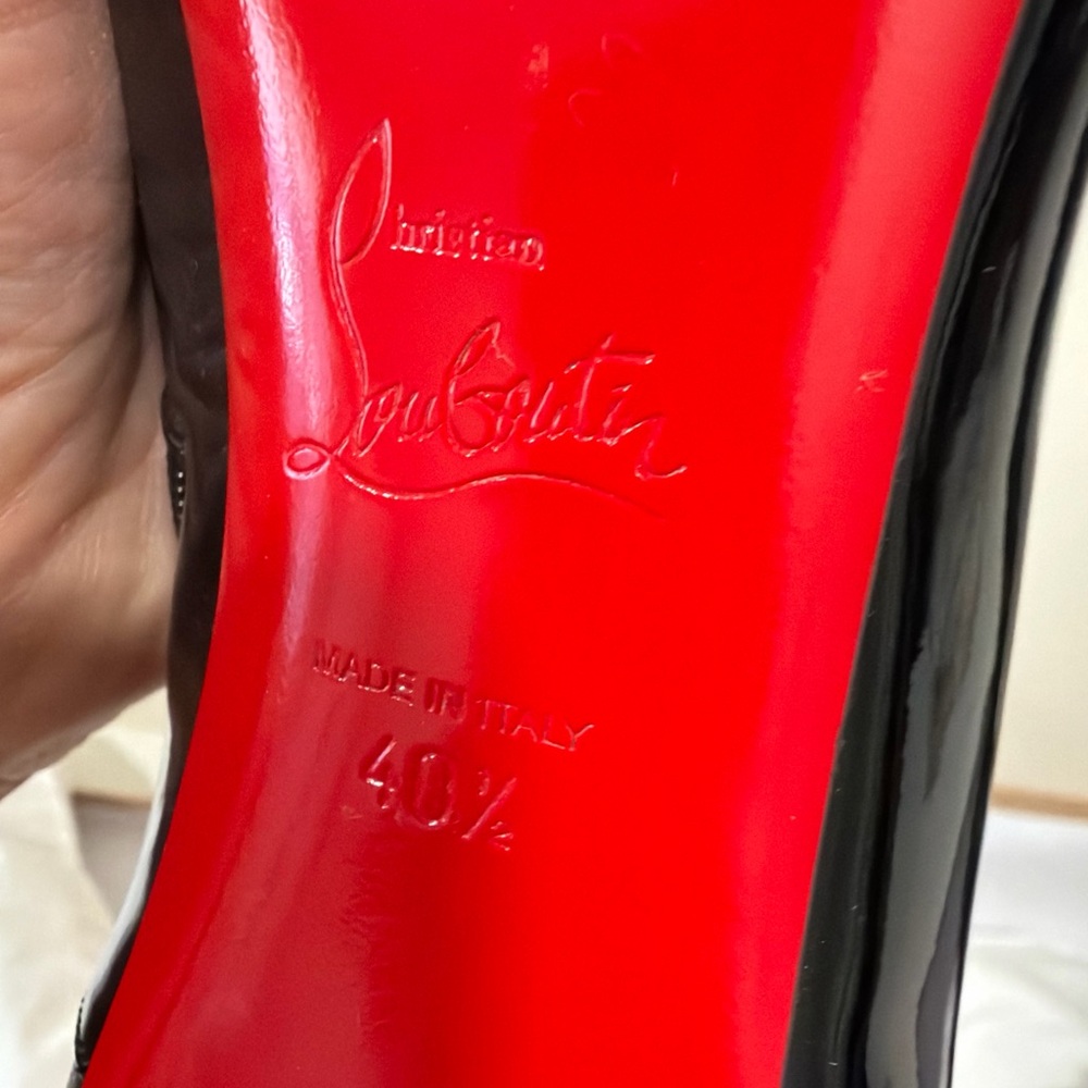 Christian Louboutin IN 90S Botta 80 Black Logo Leather Knee High Boot 40.5 $2395 - Picture 9 of 15